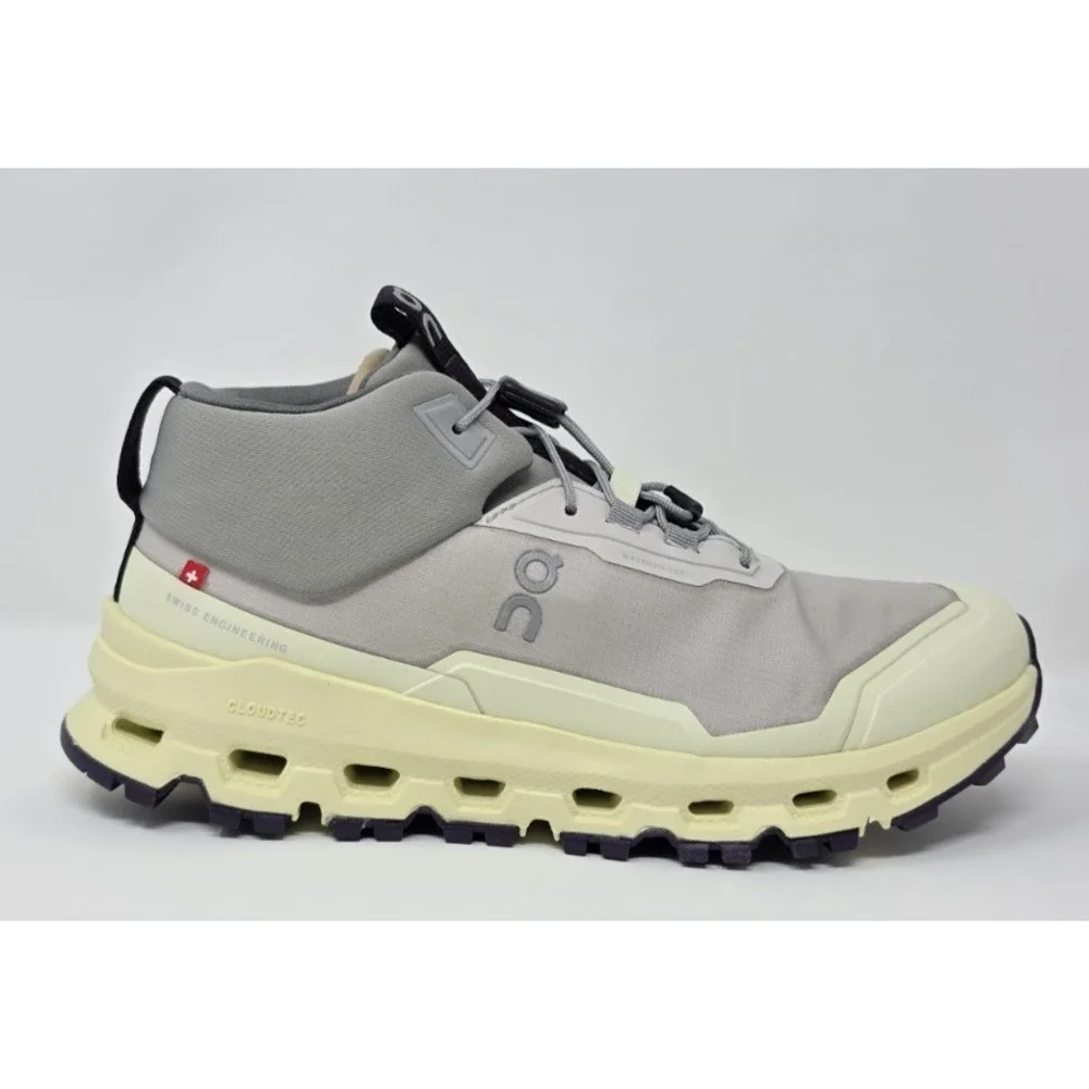 On Cloudhero Mid Waterproof Silver/Seedling Colorway Size 3.5 Youth Hiking NWB